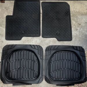 Heavy-Duty All-Weather Rubber Floor Mats Universal Fit Can Be Trimmed To Size